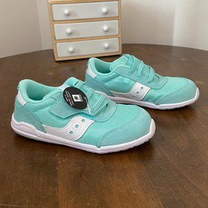 NWT! Saucony Kids Originals Jazz Riff Turquoise/White (Size 10W)